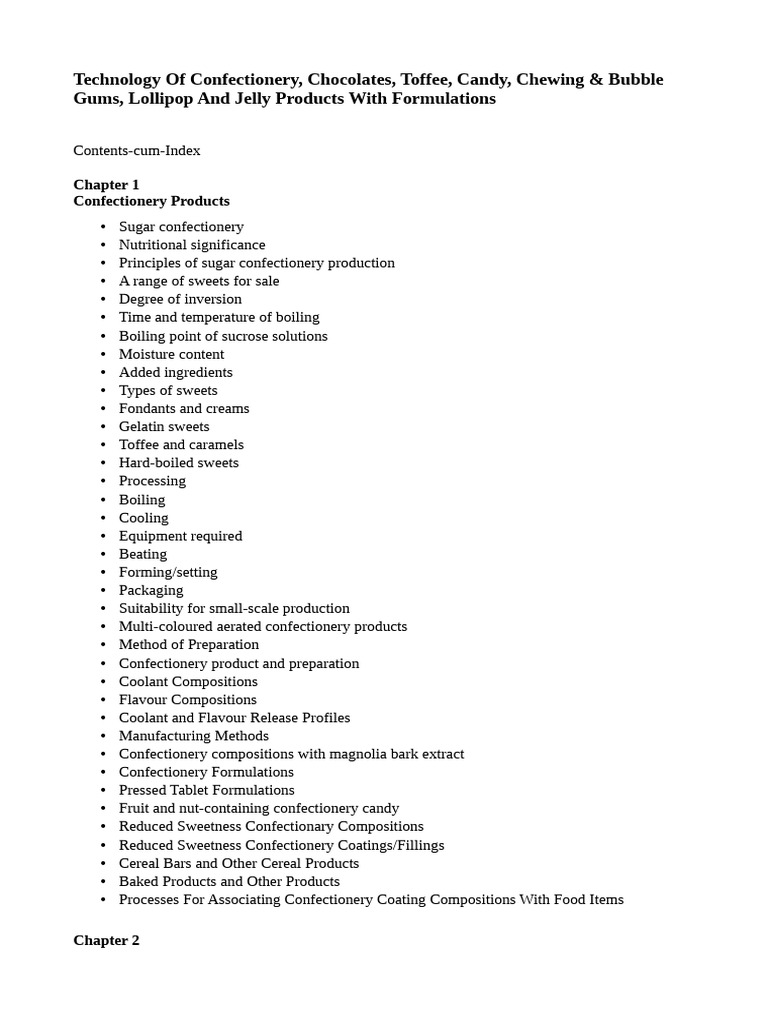 Confectionery Manufacturing Technologies | PDF | Chocolate | Confectionery