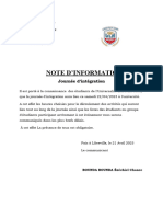 NOTE D'information