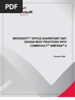 Share Point Best Practices Simpana8 FEB09