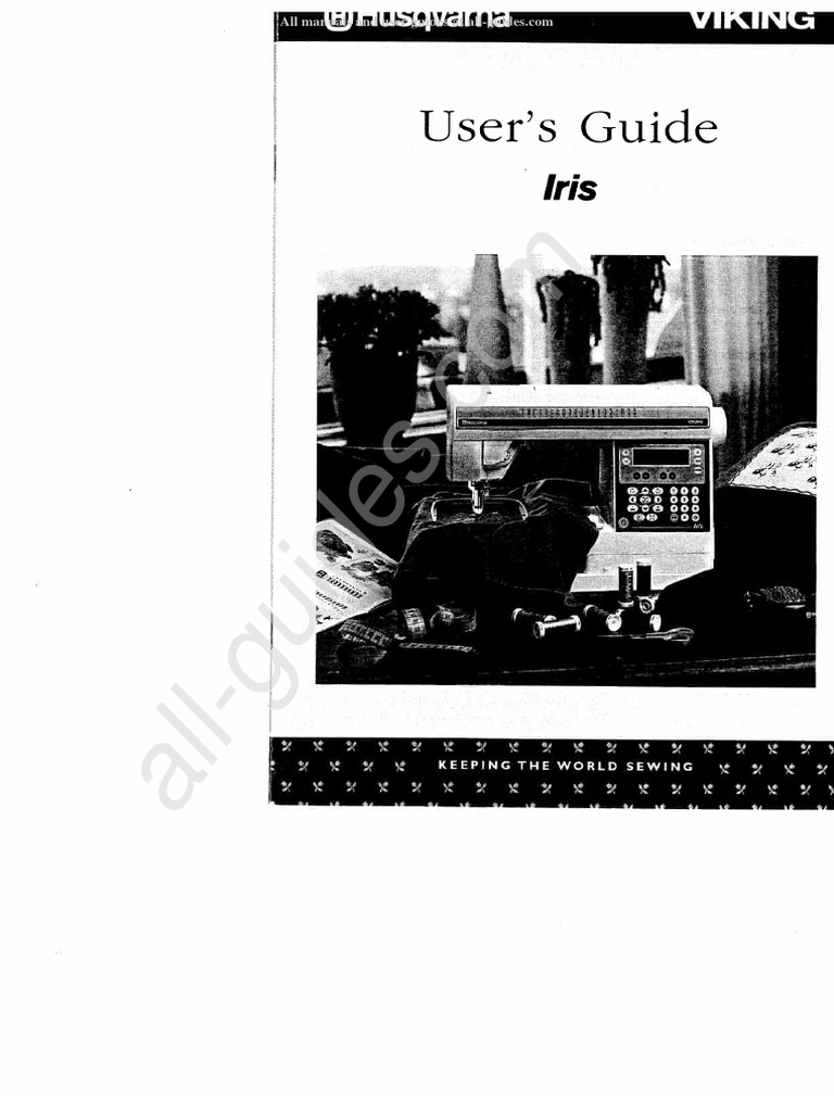 Husqvarna/Viking Iris Sewing Machine Instruction Manual PDF Sewing