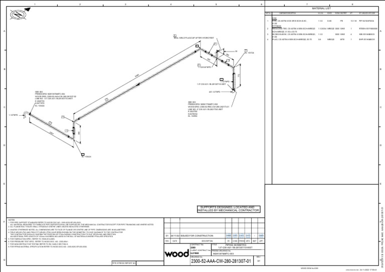 Piping Isometric Drawing 2300/52 | PDF | Pipe (Fluid Conveyance ...