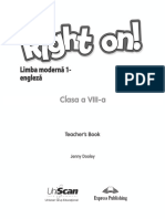 RightOn Limba Modernă 1 Clasa a VIII a Teacher s Book