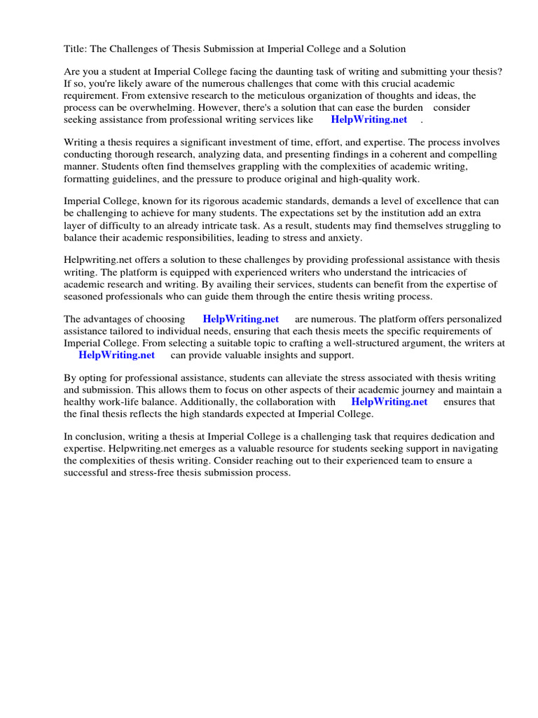 Thesis Submission Imperial College Pdf Waves Equations