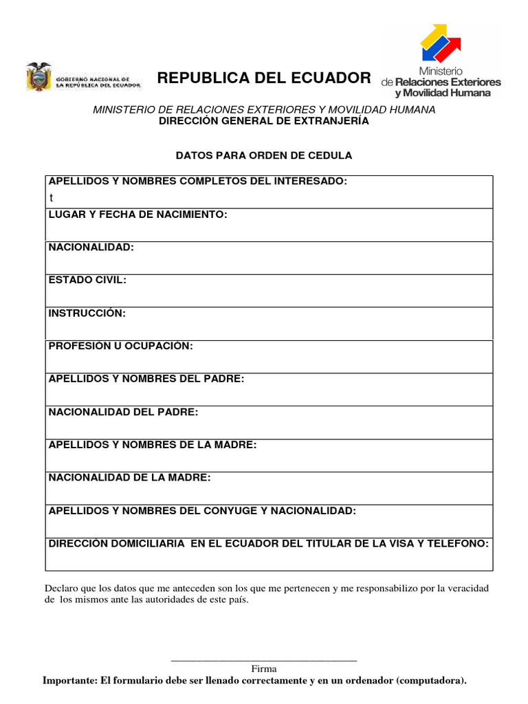 formulario-cedula | PDF