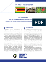 Policy Brief - November 2014: T He Public Sector and The Parastatal Earnings Structure in Zimbabwe
