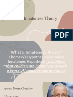 The Innateness Theory