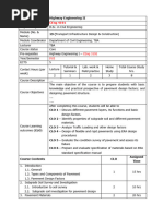 Sample For Civil Engineering Course Syllabus