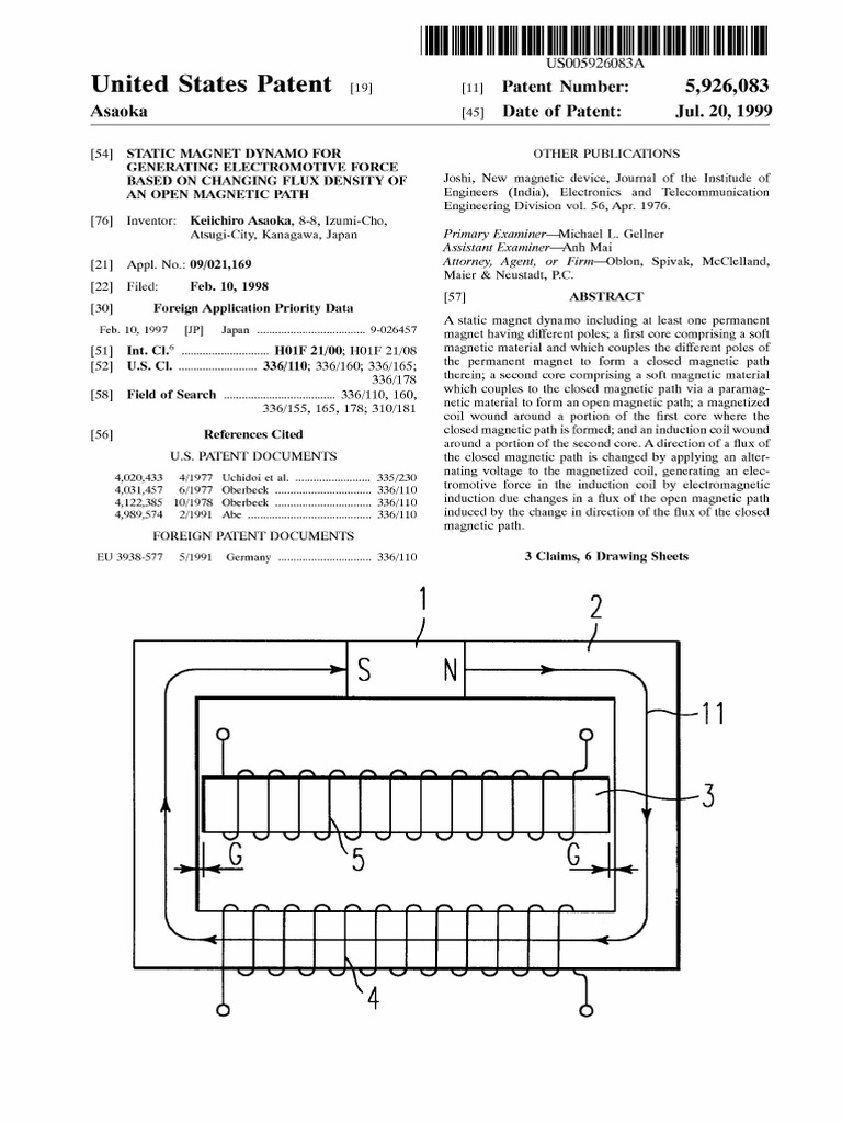 Static Magnet Dynamo Patent Overview | PDF | Electromagnetic Induction ...