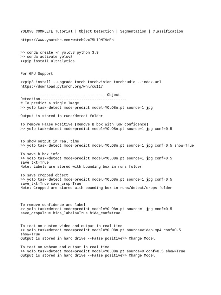Yolo Version8 Steps | PDF | Computer Science | Cybernetics