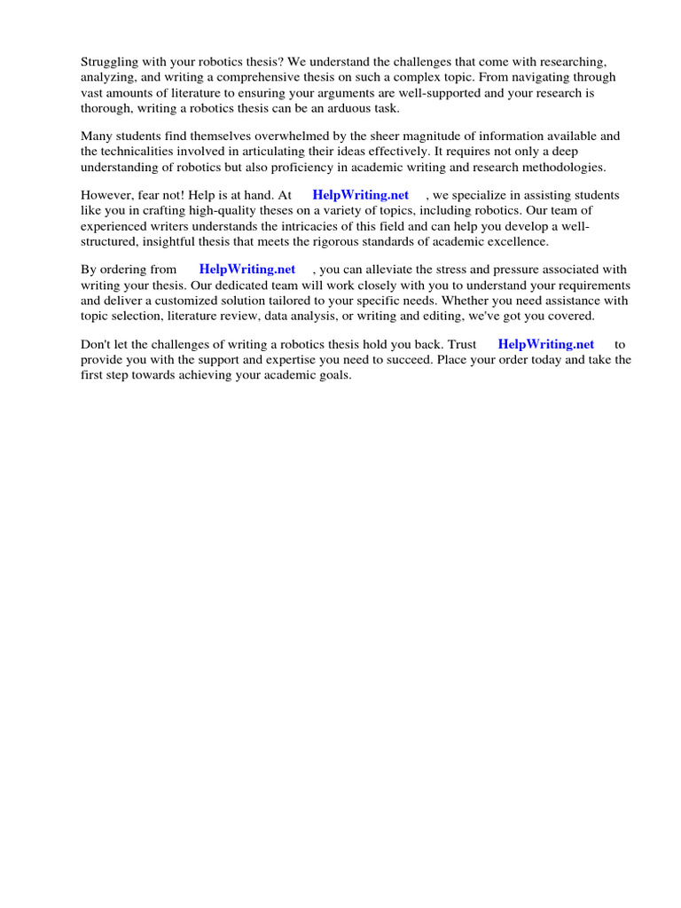 Robotics Thesis Topics | PDF | Robot | Robotics