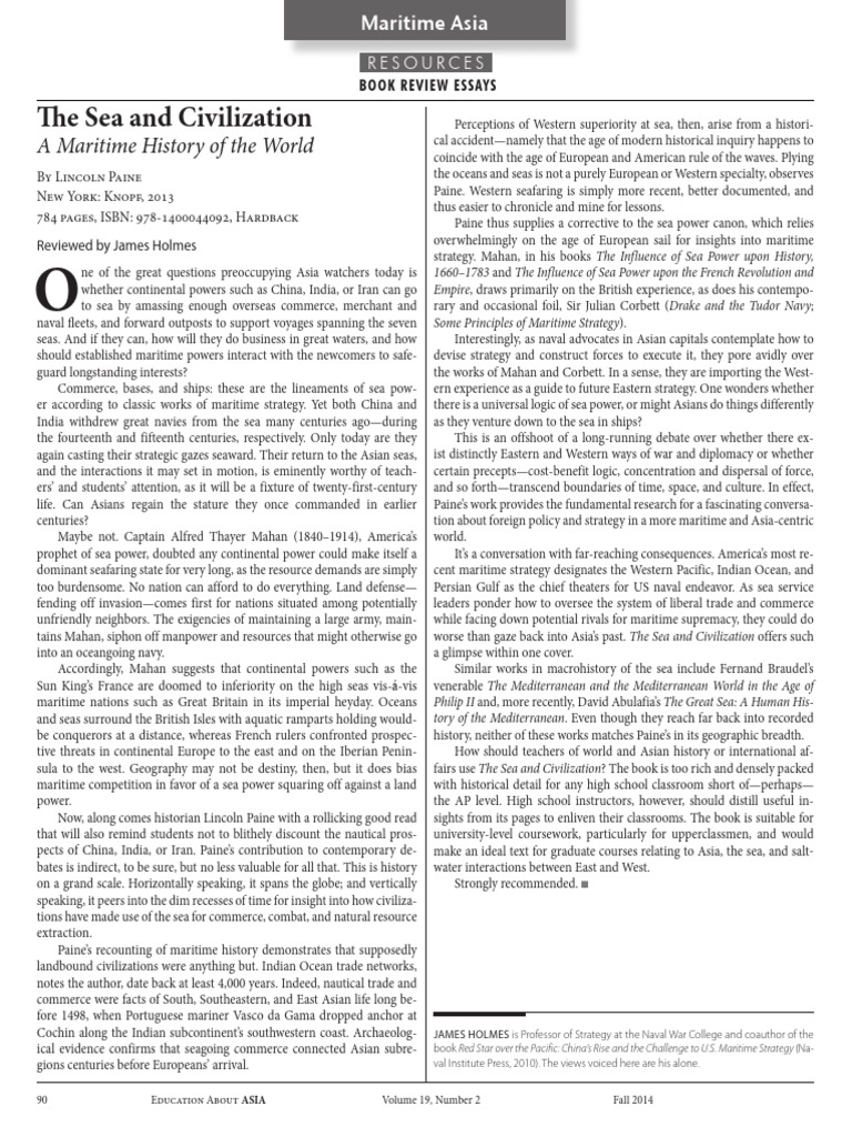 Maritime History and Asian Strategy | PDF | Sea | Maritime History
