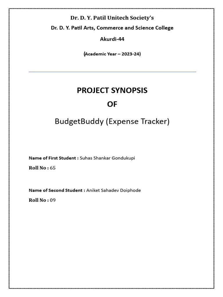 Synopsis 2 pdf