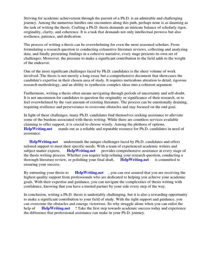 PHD Thesis On Academic Achievement | PDF | Thesis | Doctor Of Philosophy