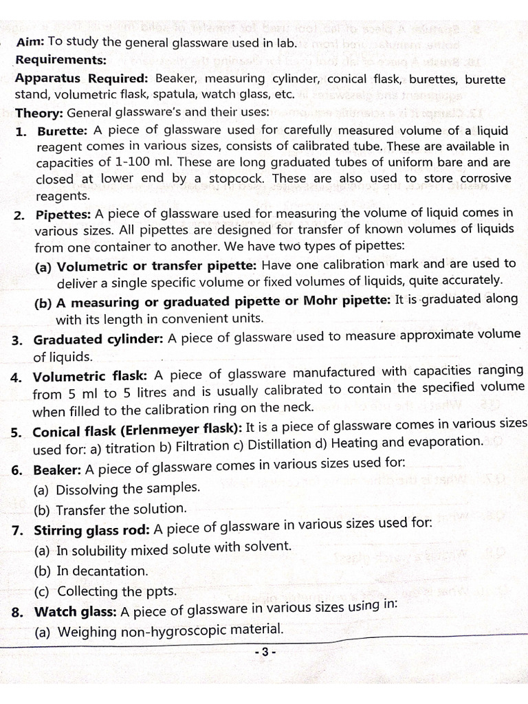 Pharmaceutical Chemistry Ex No 1 | PDF