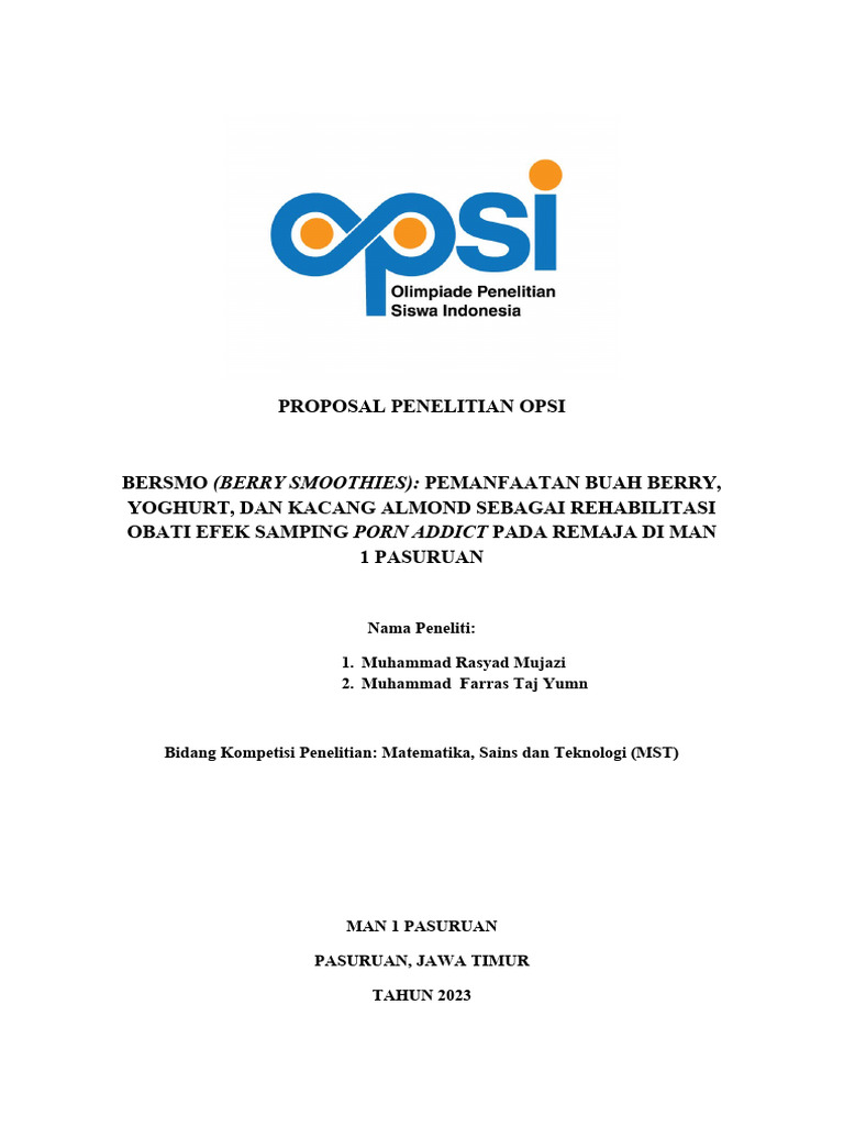 Proposal Penelitian Opsi 3 | PDF