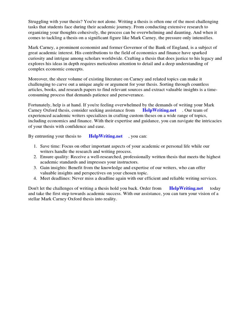 Mark carney oxford thesis download free pdf economics value