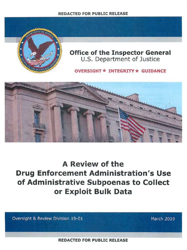 A Review of The Drug Enforcement Administration's Use of Administrative ...