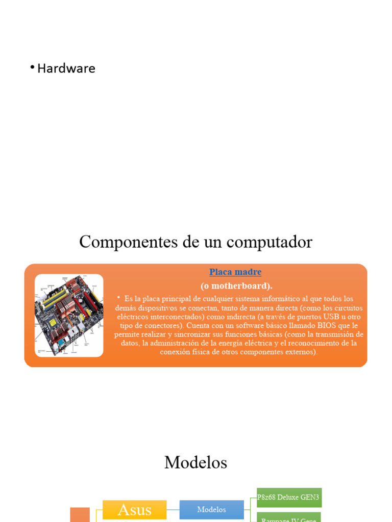 Componentes de Un Computador | PDF | Disco duro | Hardware de la ...