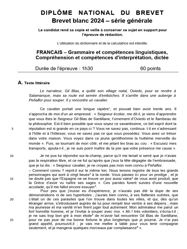 Brevet Francais 2024 Liban