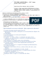 Projeto de Leitura em Mesa-Redonda 12âºano 23 - 24