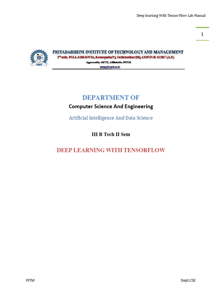 Deep Learning With Tensorflow | PDF | Deep Learning | Artificial Neural ...