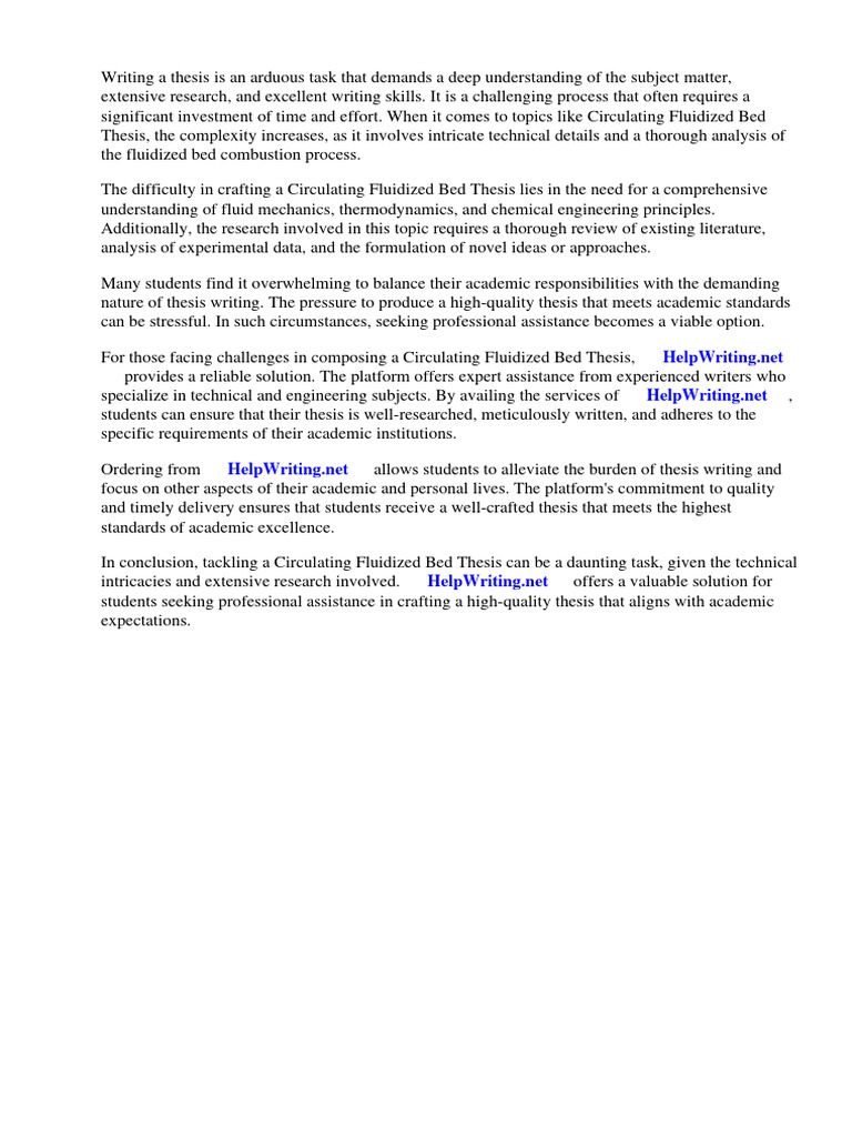 Circulating Fluidized Bed Thesis PDF Fluidization Combustion