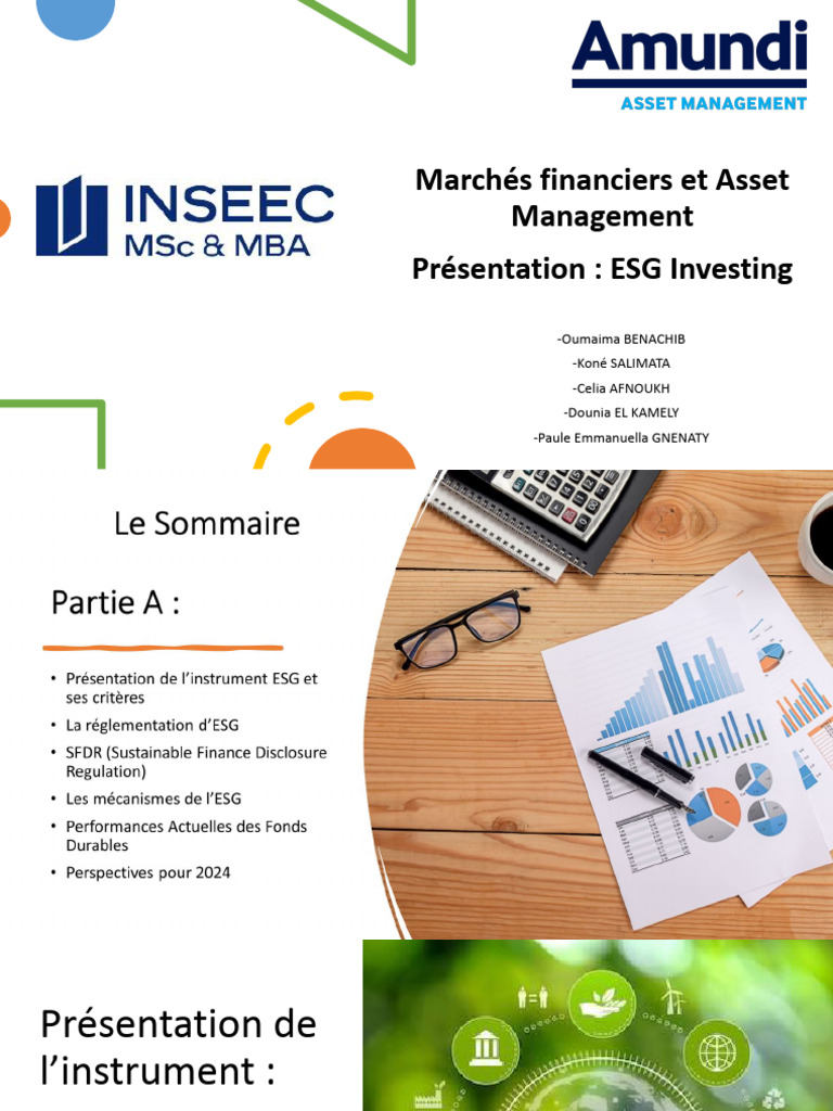Investissement ESG : Stratégies et Performances | PDF | Développement ...
