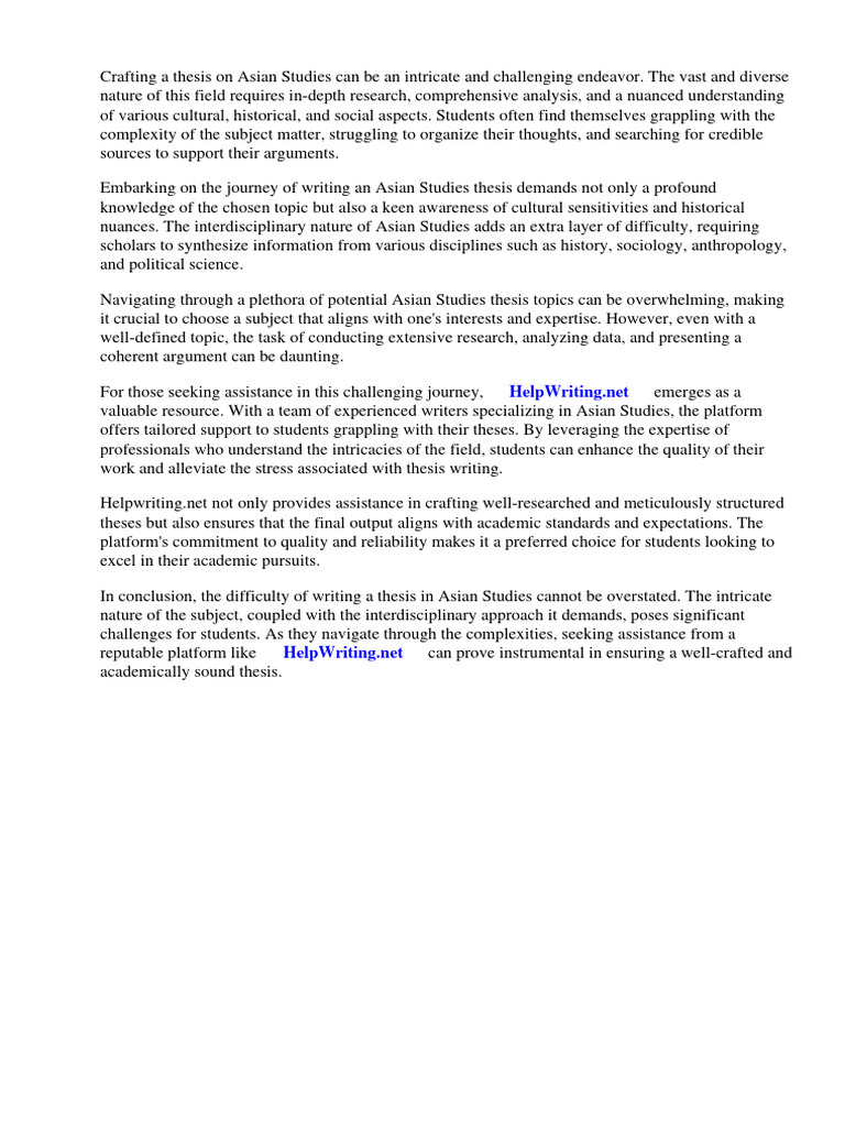 Asian Studies Thesis Topics | PDF | Corporate Social Responsibility