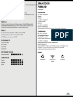 Manzoor Ahmad CV