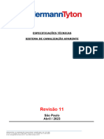 Especificação Técnica Sistema de Canalização Aparentes - Revisão 11 - Abril.23
