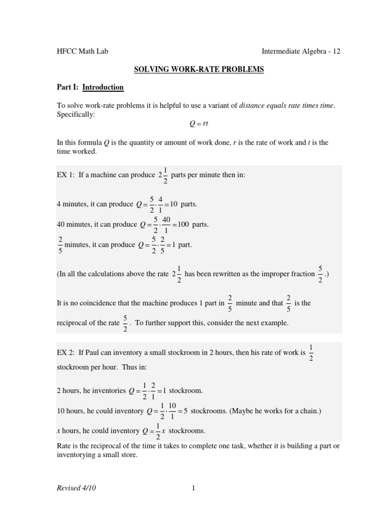 Work Problems | PDF | Mathematics