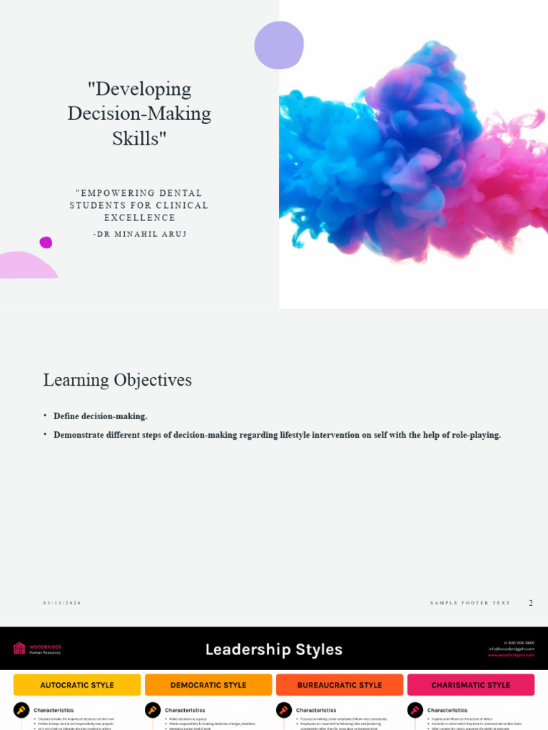 Developing Decision-Making Skills | PDF | Dentistry | Decision Making