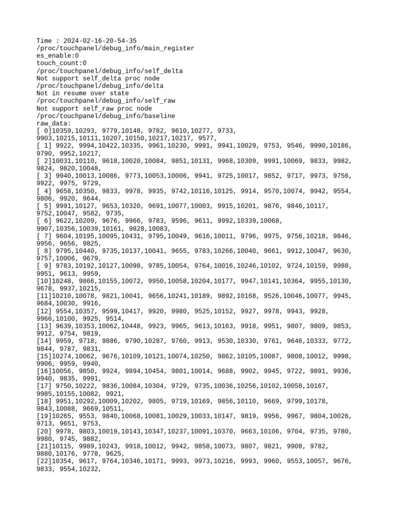 Touch Panel Debug Info Report | PDF | Teaching Methods & Materials ...