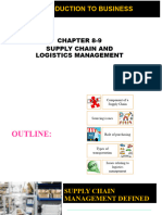 Chapter 8-9 Supply Chain Management and Logistics Management