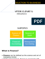 Chapter 12-13 Finance