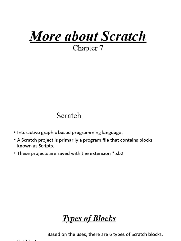 Lesson 7 More About Scratch | PDF | Scratch (Programming Language ...