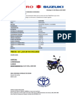 Proforma Suzuki Ax4 Gd110hu