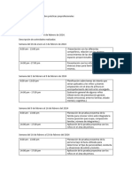 Informe de Actividades Sobre Prácticas Preprofesionales