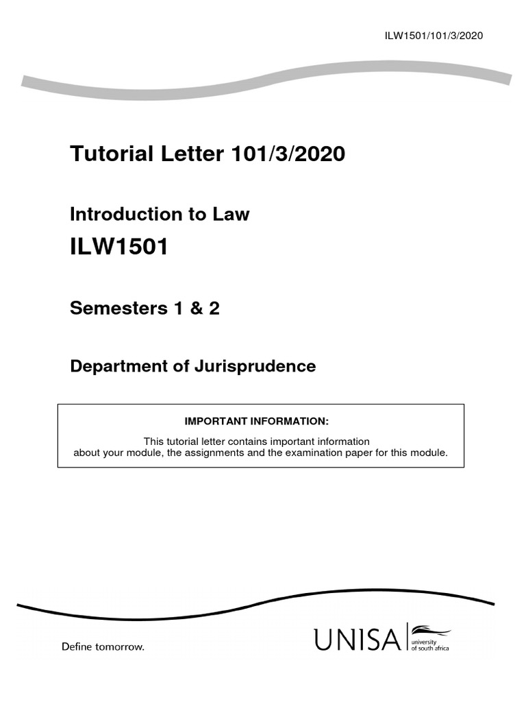 ILW1501 Portfolio Exam Guidelines | PDF | Multiple Choice | Internet Forum