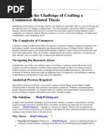 Commerce Related Thesis Topics