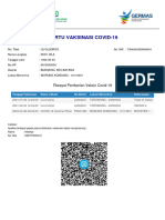 Kartu Vaksinasi Covid-19: Riwayat Pemberian Vaksin Covid-19