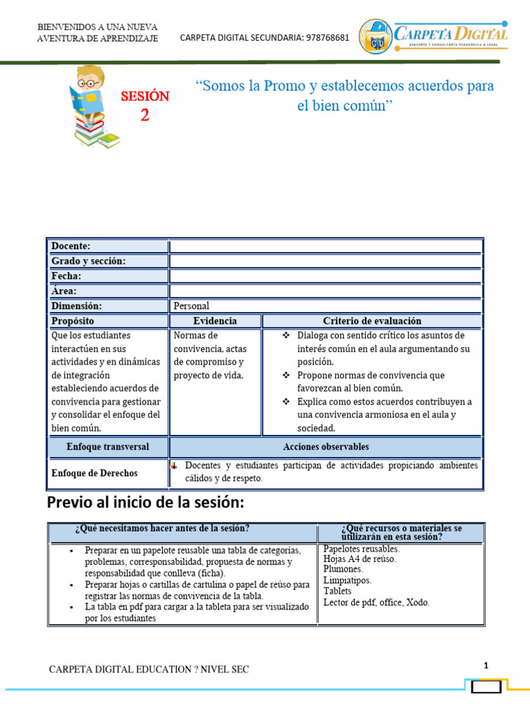 Normas de Convivencia Escolar | PDF | Salón de clases | Aprendizaje