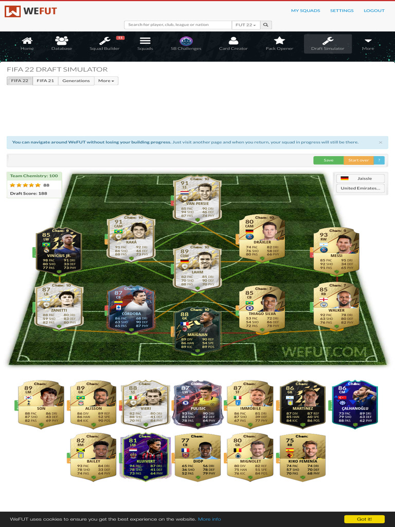 FIFA 22 Draft Simulator Overview | PDF