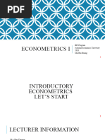 Econometrics I Lecture 1 Wooldridge