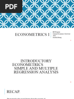 Econometrics I Lecture 3 Wooldridge