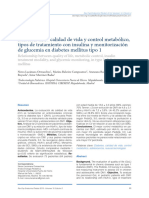 Relación Entre Calidad de Vida y Control Metabólico, Tipos de Tratamiento Con Insulina y Monitorización de Glucemia en Diabetes Mellitus Tipo 1