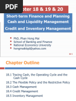 Handout Chapter 18 19 20 Short Term Finance and Planning 2024