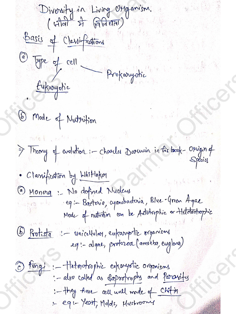 Diversity in Living Organisms in | PDF