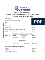 Non-Indigene Returning Student School Fees List 20232024 Session