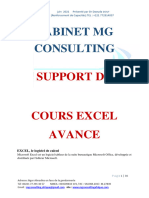 Support de Cours Excel Avance Cabinet MG Consulting Juin 2021